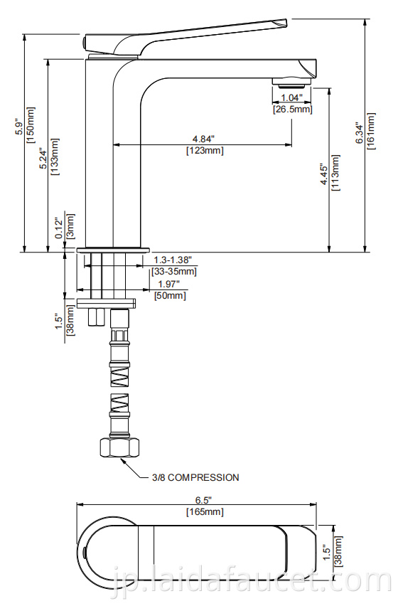 真鍮盆地蛇口 Brass basin faucet